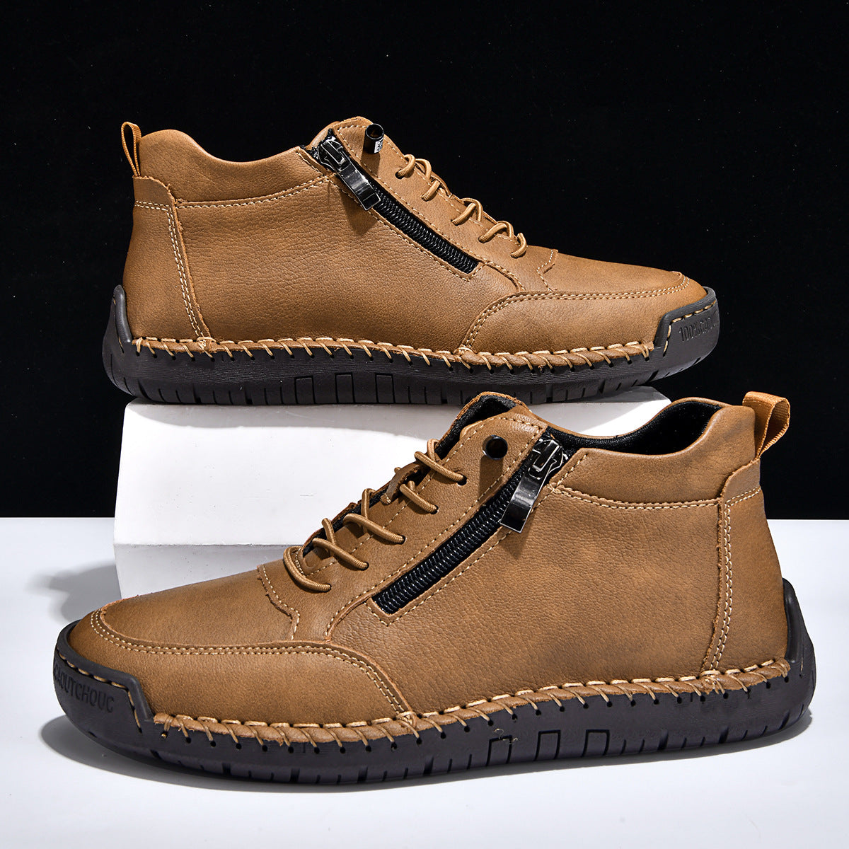 ⏰ÚLTIMO DÍA - 70% DE DESCUENTO🛒 Botas casuales de cuero para hombre: calzado cómodo para exteriores, ideal para el uso diario y para conducir