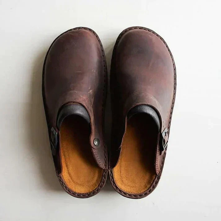 🔥ÚLTIMO DÍA 50% DE DESCUENTO🔥 Pantuflas ortopédicas de cuero cómodas (2 pares con 5% de descuento y envío gratis)