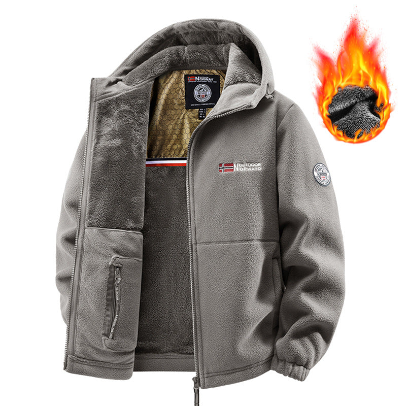 Chaqueta escandinava premium con material de forro polar