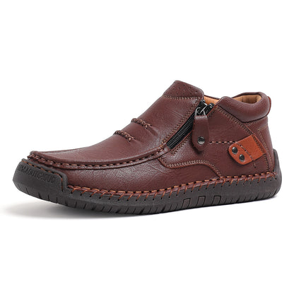 ⏰70% de descuento por tiempo limitado🛒Botas de conducir sin cordones de cuero premium hechas a mano para hombre