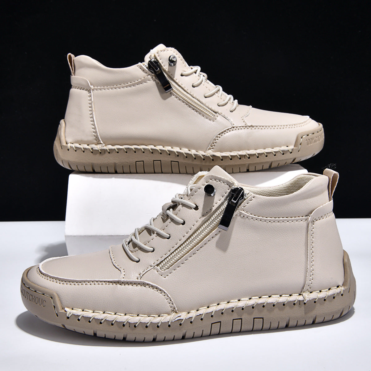 ⏰ÚLTIMO DÍA - 70% DE DESCUENTO🛒 Botas casuales de cuero para hombre: calzado cómodo para exteriores, ideal para el uso diario y para conducir