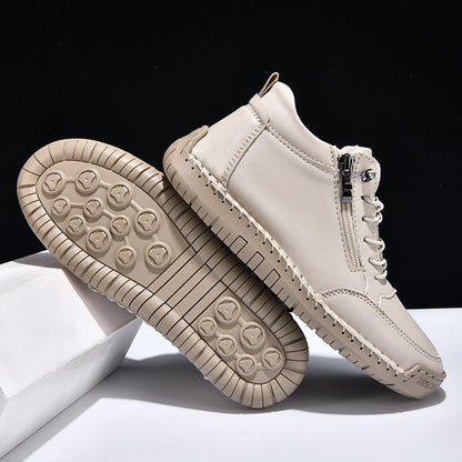 ⏰ÚLTIMO DÍA - 70% DE DESCUENTO🛒 Botas casuales de cuero para hombre: calzado cómodo para exteriores, ideal para el uso diario y para conducir
