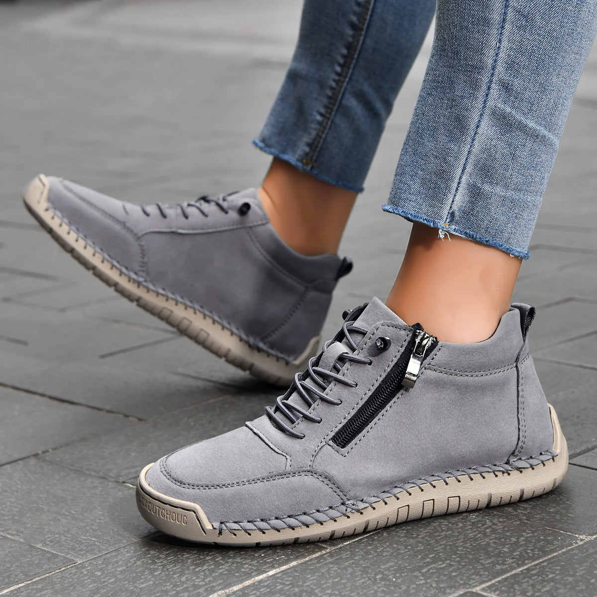 ⏰ÚLTIMO DÍA - 70% DE DESCUENTO🛒 Botas casuales de cuero para hombre: calzado cómodo para exteriores, ideal para el uso diario y para conducir