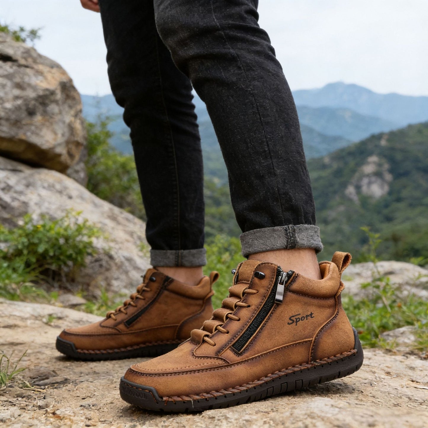 ⏰ÚLTIMO DÍA - 70% DE DESCUENTO🛒 Botas de senderismo impermeables para hombre: comodidad ortopédica y sujeción estable