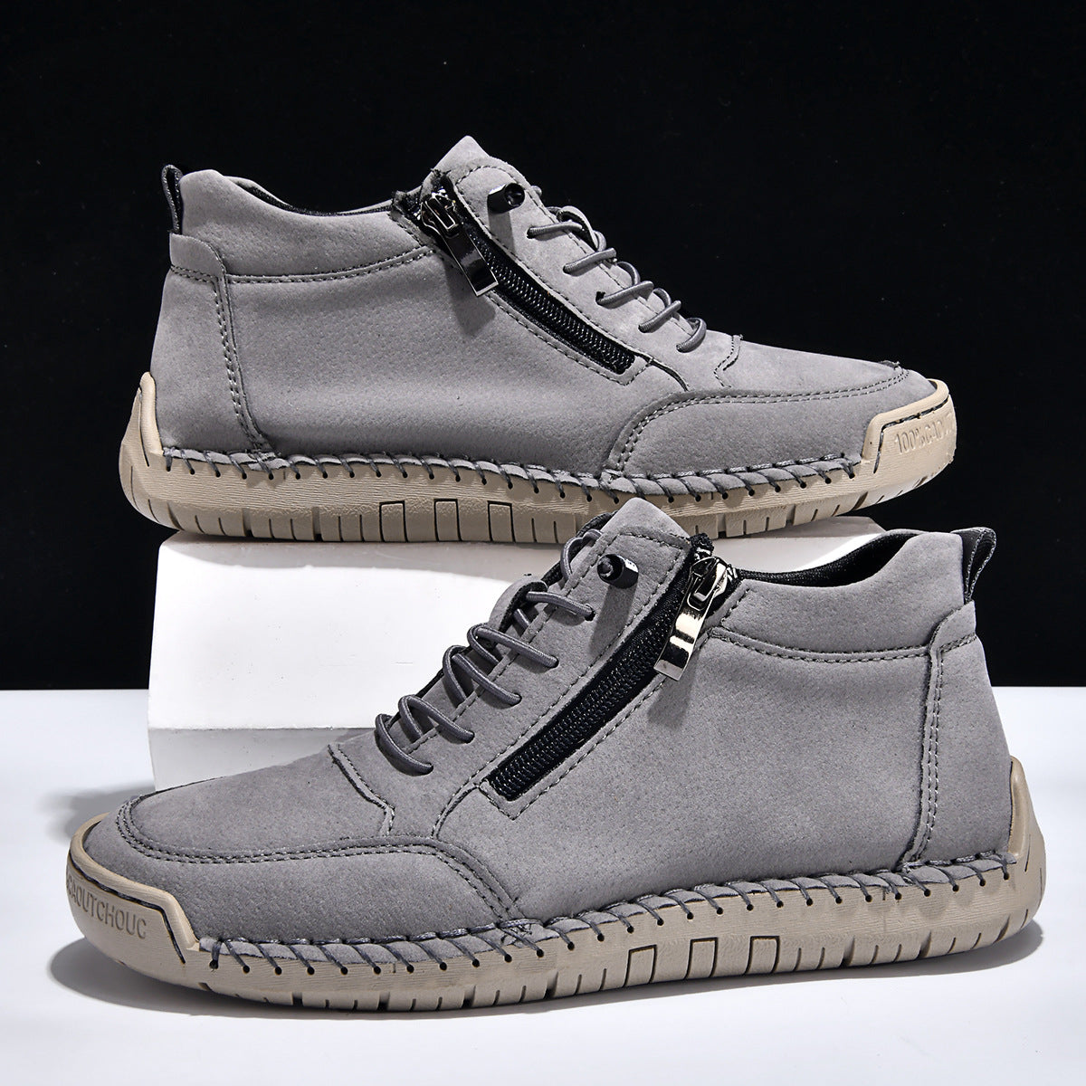 ⏰ÚLTIMO DÍA - 70% DE DESCUENTO🛒 Botas casuales de cuero para hombre: calzado cómodo para exteriores, ideal para el uso diario y para conducir