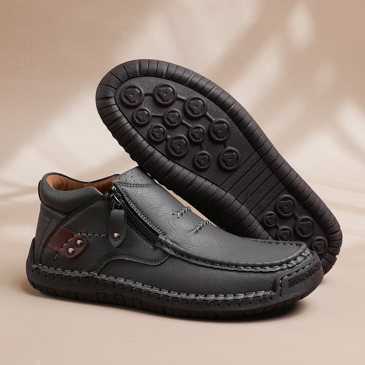 ⏰70% de descuento por tiempo limitado🛒Botas de conducir sin cordones de cuero premium hechas a mano para hombre