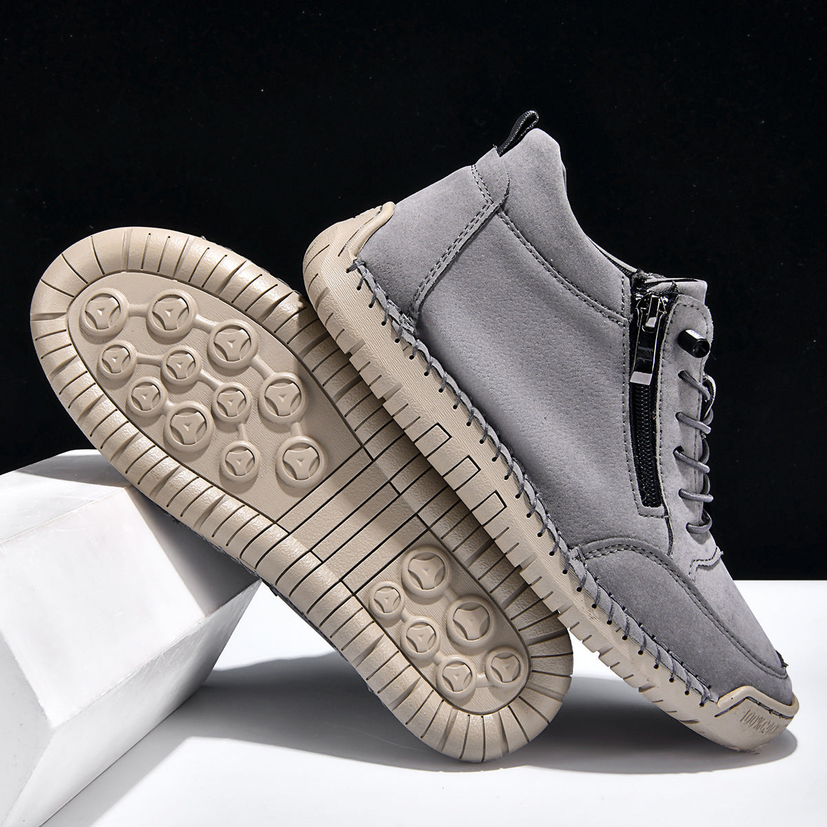⏰ÚLTIMO DÍA - 70% DE DESCUENTO🛒 Botas casuales de cuero para hombre: calzado cómodo para exteriores, ideal para el uso diario y para conducir