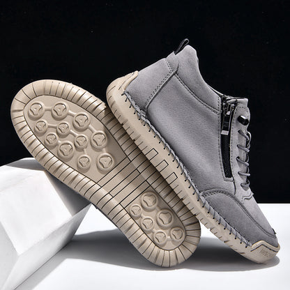 ⏰ÚLTIMO DÍA - 70% DE DESCUENTO🛒 Botas casuales de cuero para hombre: calzado cómodo para exteriores, ideal para el uso diario y para conducir