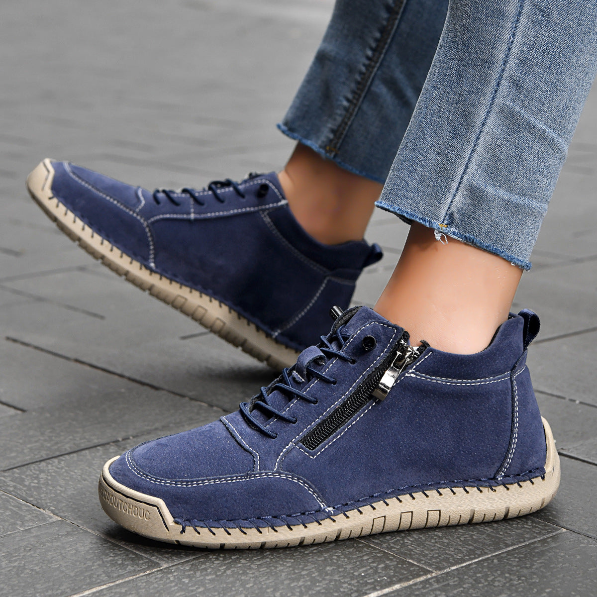 ⏰ÚLTIMO DÍA - 70% DE DESCUENTO🛒 Botas casuales de cuero para hombre: calzado cómodo para exteriores, ideal para el uso diario y para conducir