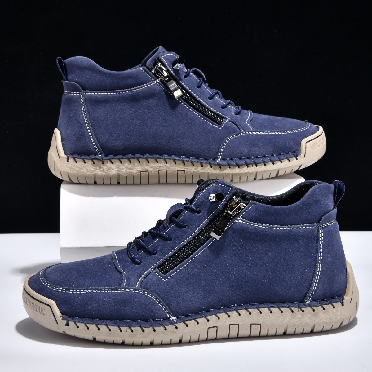 ⏰ÚLTIMO DÍA - 70% DE DESCUENTO🛒 Botas casuales de cuero para hombre: calzado cómodo para exteriores, ideal para el uso diario y para conducir