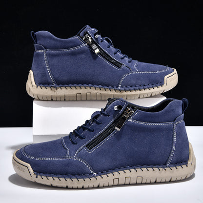 ⏰ÚLTIMO DÍA - 70% DE DESCUENTO🛒 Botas casuales de cuero para hombre: calzado cómodo para exteriores, ideal para el uso diario y para conducir