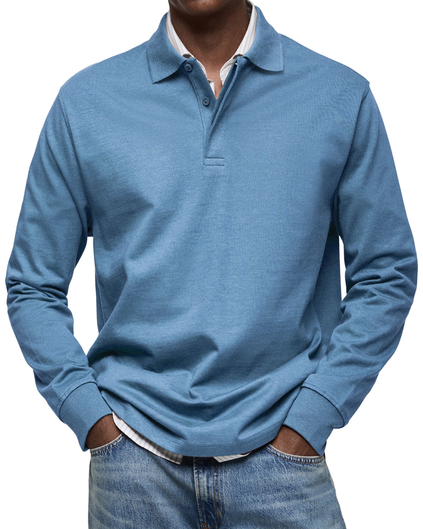 🔥 Ofertas especiales de año nuevo 2026-Cómoda camisa polo de hombre con solapa y botonadura