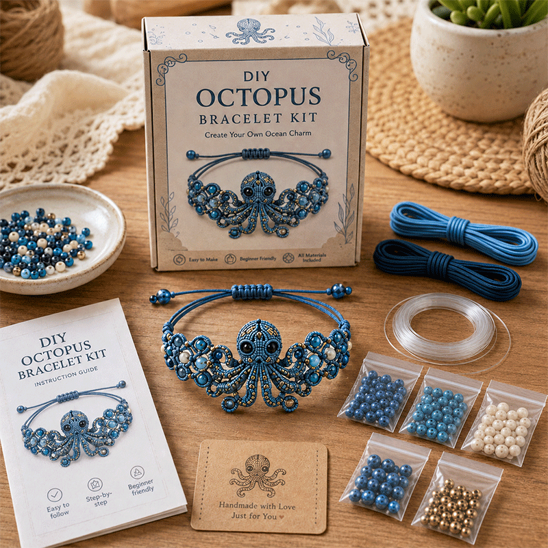 🔥50% de descuento – Último día 🐙Kit de pulsera de cuentas DIY – Crea tu propia joya única