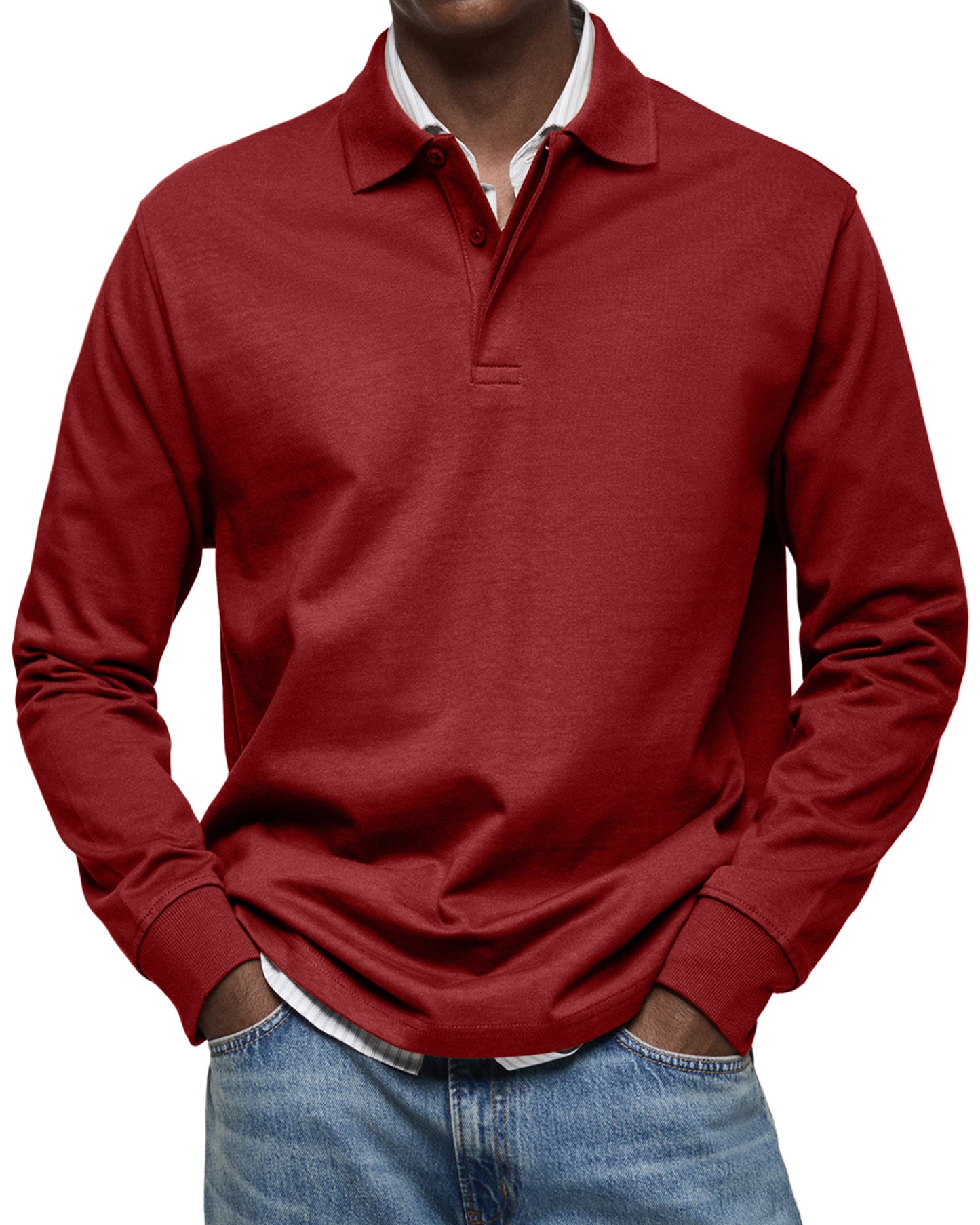 🔥 Ofertas especiales de año nuevo 2026-Cómoda camisa polo de hombre con solapa y botonadura