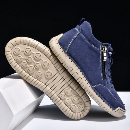 ⏰ÚLTIMO DÍA - 70% DE DESCUENTO🛒 Botas casuales de cuero para hombre: calzado cómodo para exteriores, ideal para el uso diario y para conducir