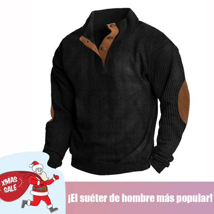 🔥 Ofertas especiales de año nuevo 2026-Sudadera de manga larga con cuello alto estilo retro para hombre
