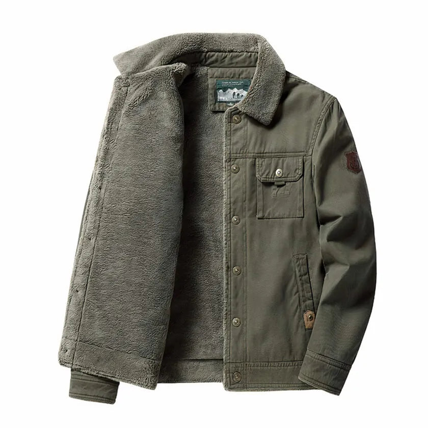 🔥Ofertas especiales de año nuevo 2026 🔥 Chaqueta de plumas de invierno vintage de algodón lavado para hombre