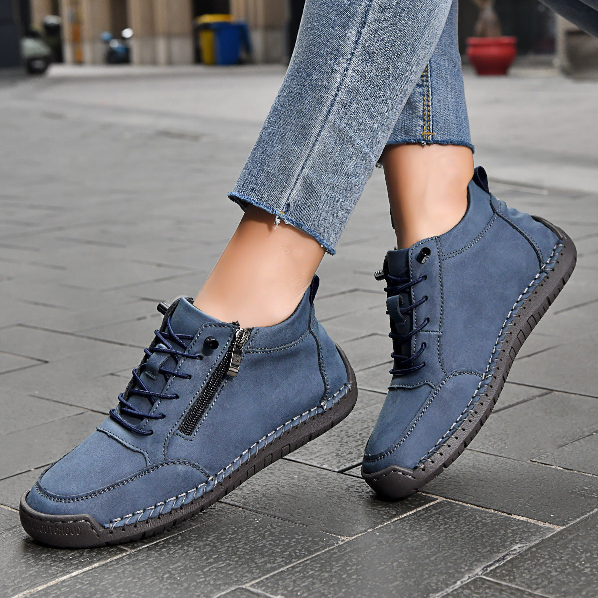 ⏰ÚLTIMO DÍA - 70% DE DESCUENTO🛒 Botas casuales de cuero para hombre: calzado cómodo para exteriores, ideal para el uso diario y para conducir