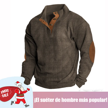 🔥 Ofertas especiales de año nuevo 2026-Sudadera de manga larga con cuello alto estilo retro para hombre