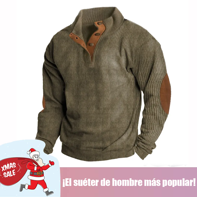 🔥 Ofertas especiales de año nuevo 2026-Sudadera de manga larga con cuello alto estilo retro para hombre