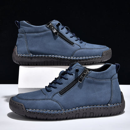 ⏰ÚLTIMO DÍA - 70% DE DESCUENTO🛒 Botas casuales de cuero para hombre: calzado cómodo para exteriores, ideal para el uso diario y para conducir