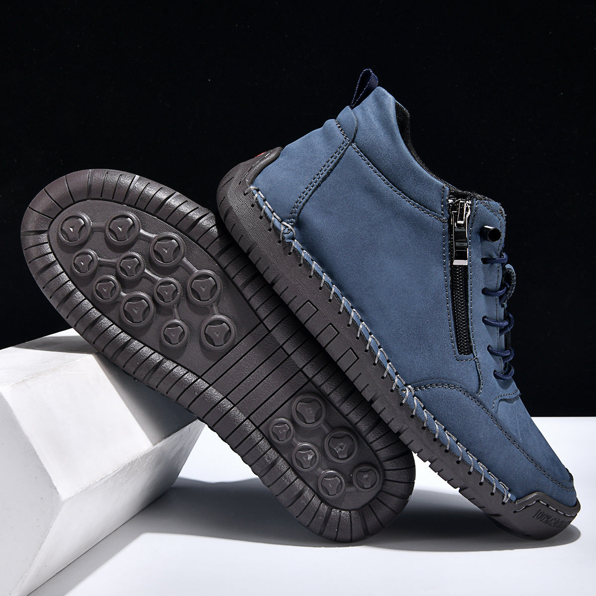⏰ÚLTIMO DÍA - 70% DE DESCUENTO🛒 Botas casuales de cuero para hombre: calzado cómodo para exteriores, ideal para el uso diario y para conducir