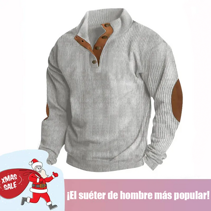 🔥 Ofertas especiales de año nuevo 2026-Sudadera de manga larga con cuello alto estilo retro para hombre