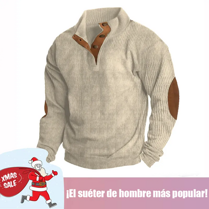 🔥 Ofertas especiales de año nuevo 2026-Sudadera de manga larga con cuello alto estilo retro para hombre