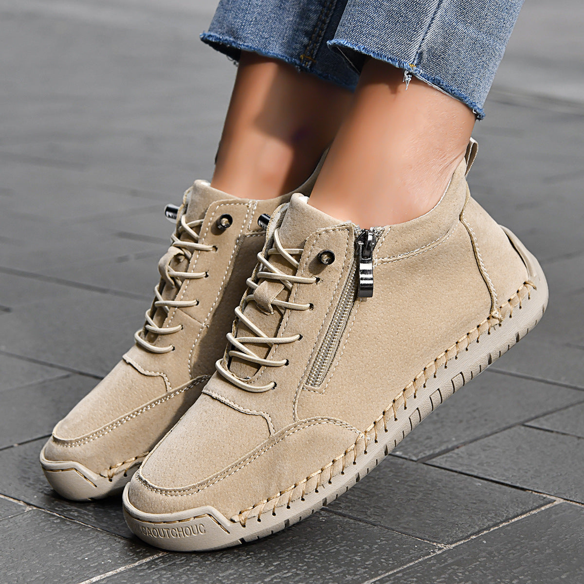 ⏰ÚLTIMO DÍA - 70% DE DESCUENTO🛒 Botas casuales de cuero para hombre: calzado cómodo para exteriores, ideal para el uso diario y para conducir