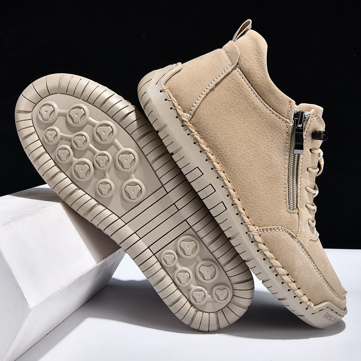 ⏰ÚLTIMO DÍA - 70% DE DESCUENTO🛒 Botas casuales de cuero para hombre: calzado cómodo para exteriores, ideal para el uso diario y para conducir