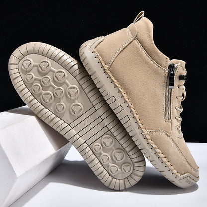 ⏰ÚLTIMO DÍA - 70% DE DESCUENTO🛒 Botas casuales de cuero para hombre: calzado cómodo para exteriores, ideal para el uso diario y para conducir