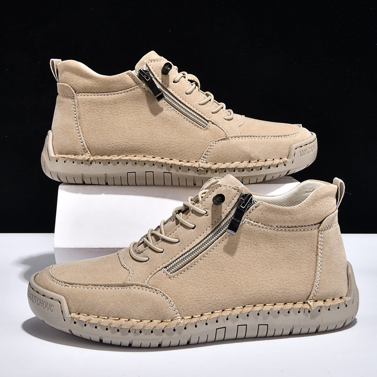 ⏰ÚLTIMO DÍA - 70% DE DESCUENTO🛒 Botas casuales de cuero para hombre: calzado cómodo para exteriores, ideal para el uso diario y para conducir