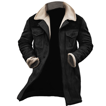 🔥Ofertas especiales de año nuevo 2026-Chaqueta de exterior vintage para hombre con forro polar de ante