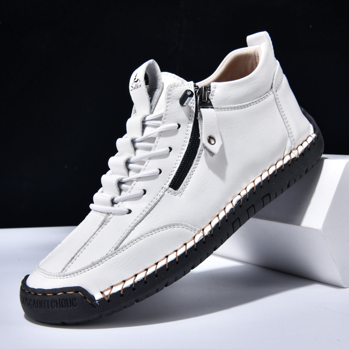 ⏰ÚLTIMO DÍA - 70% DE DESCUENTO🛒 Botas de cuero informales para hombre, ideales para actividades al aire libre, cómodas para caminar y conducir