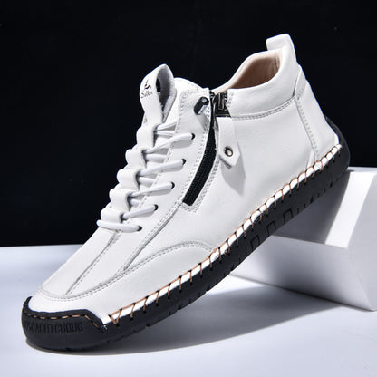 ⏰ÚLTIMO DÍA - 70% DE DESCUENTO🛒 Botas de cuero informales para hombre, ideales para actividades al aire libre, cómodas para caminar y conducir
