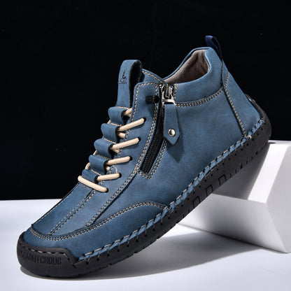 ⏰ÚLTIMO DÍA - 70% DE DESCUENTO🛒 Botas de cuero informales para hombre, ideales para actividades al aire libre, cómodas para caminar y conducir