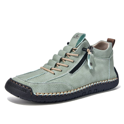 ⏰ÚLTIMO DÍA - 70% DE DESCUENTO🛒 Botas de cuero informales para hombre, ideales para actividades al aire libre, cómodas para caminar y conducir