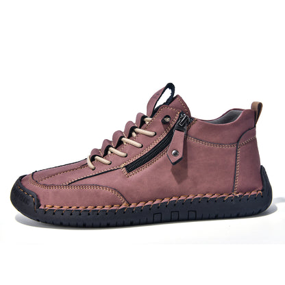 ⏰ÚLTIMO DÍA - 70% DE DESCUENTO🛒 Botas de cuero informales para hombre, ideales para actividades al aire libre, cómodas para caminar y conducir