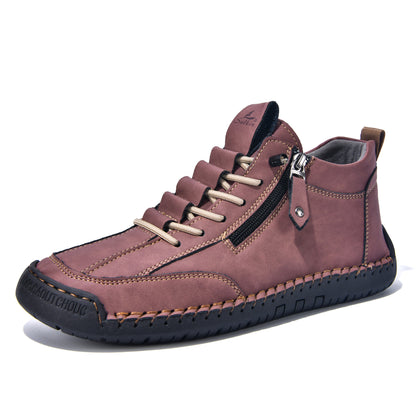 ⏰ÚLTIMO DÍA - 70% DE DESCUENTO🛒 Botas de cuero informales para hombre, ideales para actividades al aire libre, cómodas para caminar y conducir