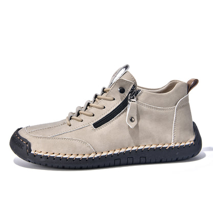 ⏰ÚLTIMO DÍA - 70% DE DESCUENTO🛒 Botas de cuero informales para hombre, ideales para actividades al aire libre, cómodas para caminar y conducir