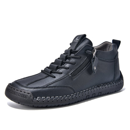 ⏰ÚLTIMO DÍA - 70% DE DESCUENTO🛒 Botas de cuero informales para hombre, ideales para actividades al aire libre, cómodas para caminar y conducir
