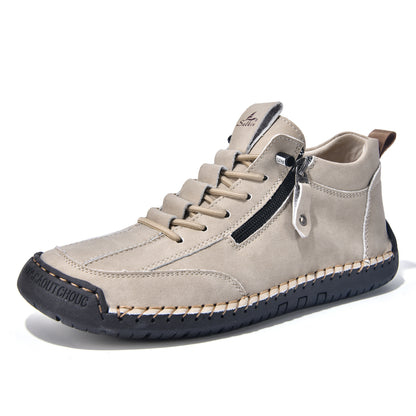 ⏰ÚLTIMO DÍA - 70% DE DESCUENTO🛒 Botas de cuero informales para hombre, ideales para actividades al aire libre, cómodas para caminar y conducir