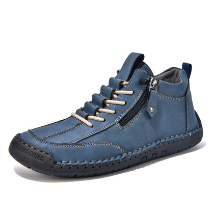 ⏰ÚLTIMO DÍA - 70% DE DESCUENTO🛒 Botas de cuero informales para hombre, ideales para actividades al aire libre, cómodas para caminar y conducir