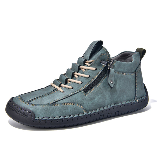⏰ÚLTIMO DÍA - 70% DE DESCUENTO🛒 Botas de cuero informales para hombre, ideales para actividades al aire libre, cómodas para caminar y conducir