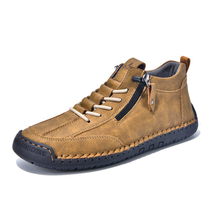 ⏰ÚLTIMO DÍA - 70% DE DESCUENTO🛒 Botas de cuero informales para hombre, ideales para actividades al aire libre, cómodas para caminar y conducir