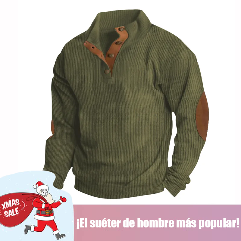 🔥 Ofertas especiales de año nuevo 2026-Sudadera de manga larga con cuello alto estilo retro para hombre