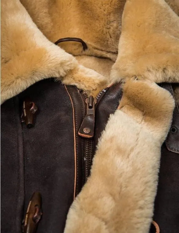 🔥Ofertas de Año Nuevo 2026 - Parka de piel de oveja ártica B-7