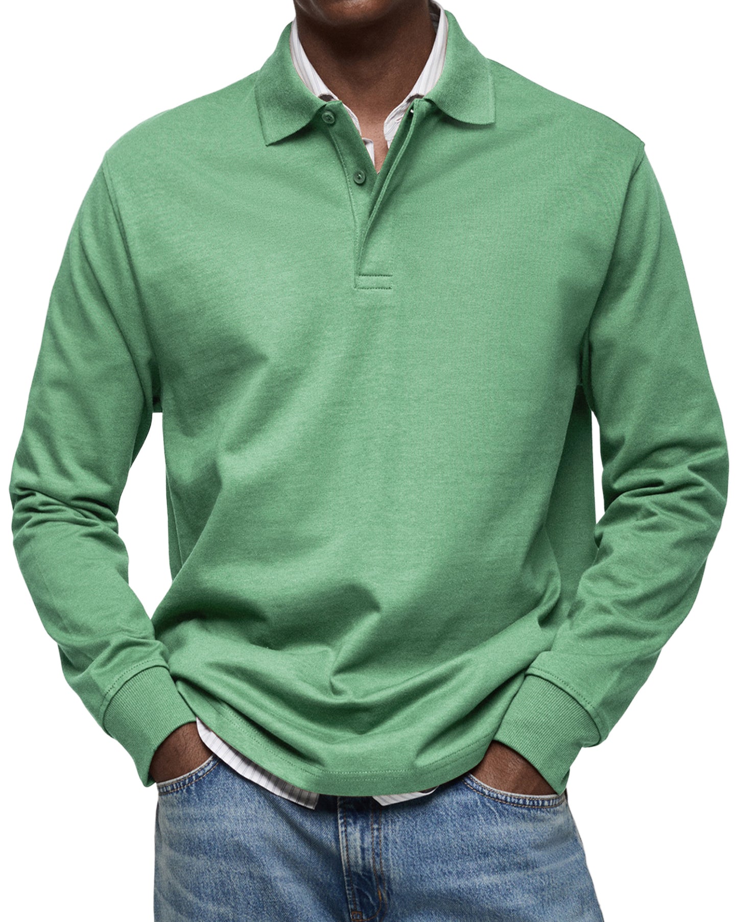 🔥 Ofertas especiales de año nuevo 2026-Cómoda camisa polo de hombre con solapa y botonadura