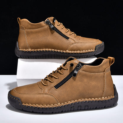 ⏰ÚLTIMO DÍA - 70% DE DESCUENTO🛒 Botas casuales de cuero para hombre: calzado cómodo para exteriores, ideal para el uso diario y para conducir