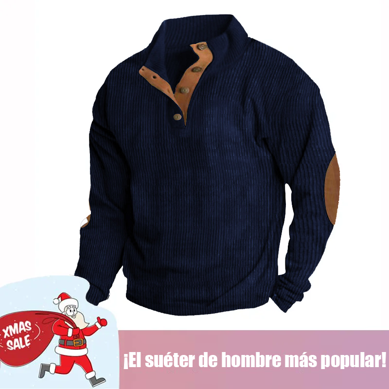🔥 Ofertas especiales de año nuevo 2026-Sudadera de manga larga con cuello alto estilo retro para hombre